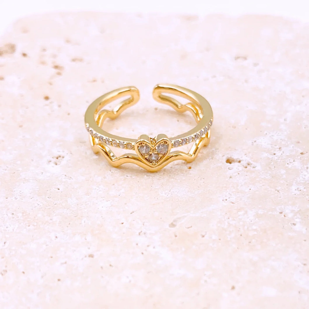 HEART CROWN RING